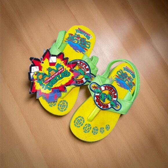 VHTF NWT 1991 Vintage TMNT Teenage Mutant Ninja Turtles Vintage  Sandals Size 9 - Picture 5 of 7